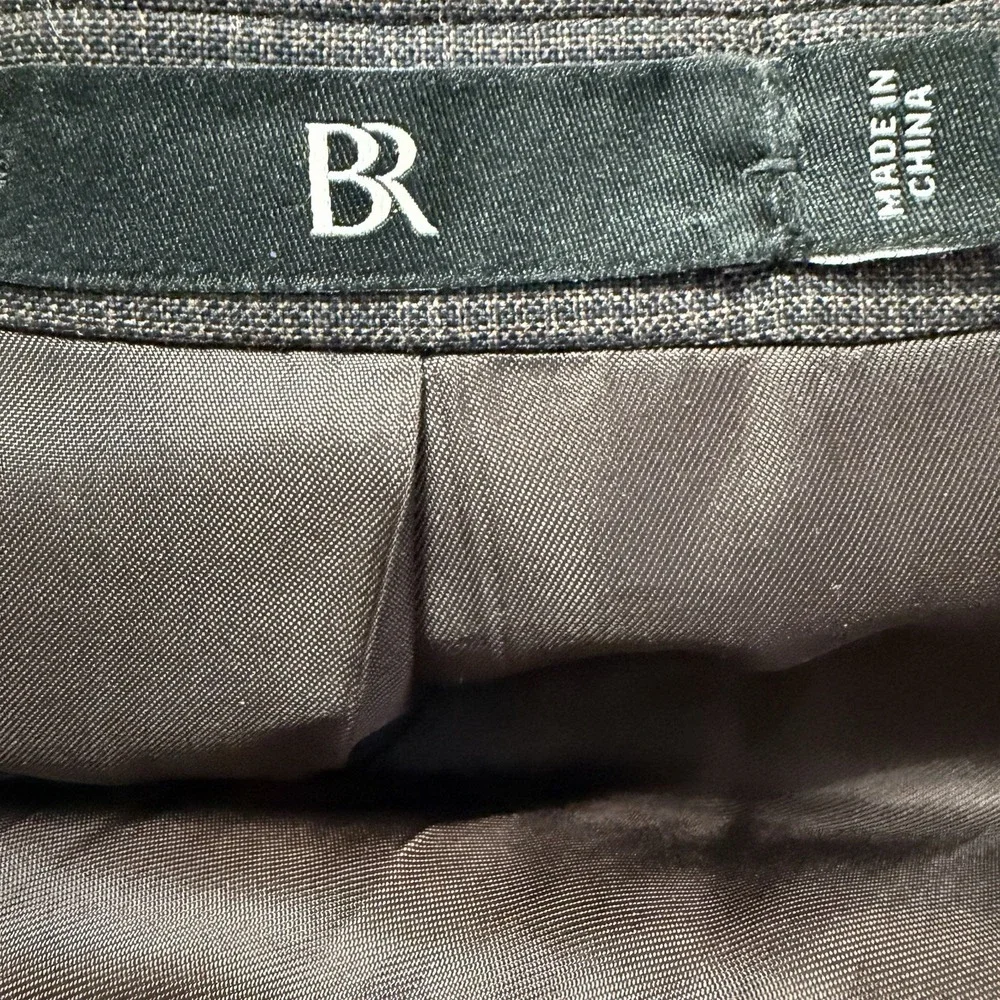 Banana Republic Blazer 42R Brown Black Check Vital Barberis Rustico Wool Slim